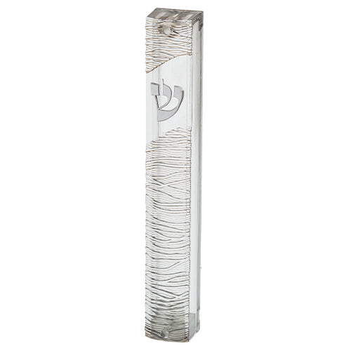 Plastic Mezuzah Holder 12cm - Clear