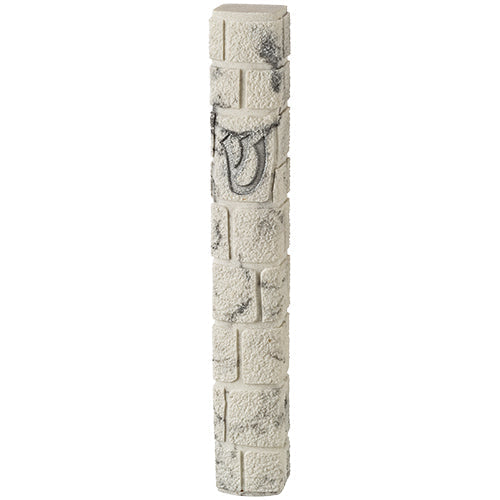 Stone-Like White Marble Mezuzah Holder