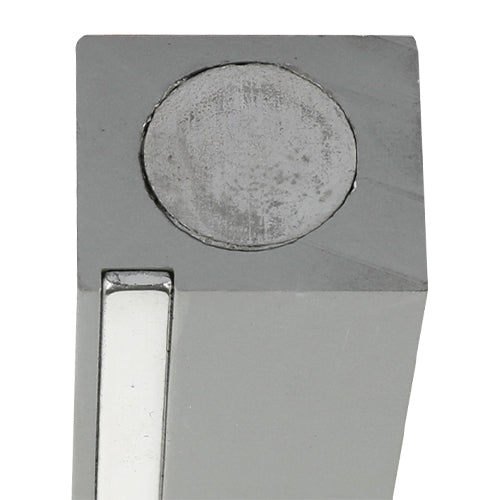 Aluminum Mezuzah Holder 15cm - Silver - Golden Stripe