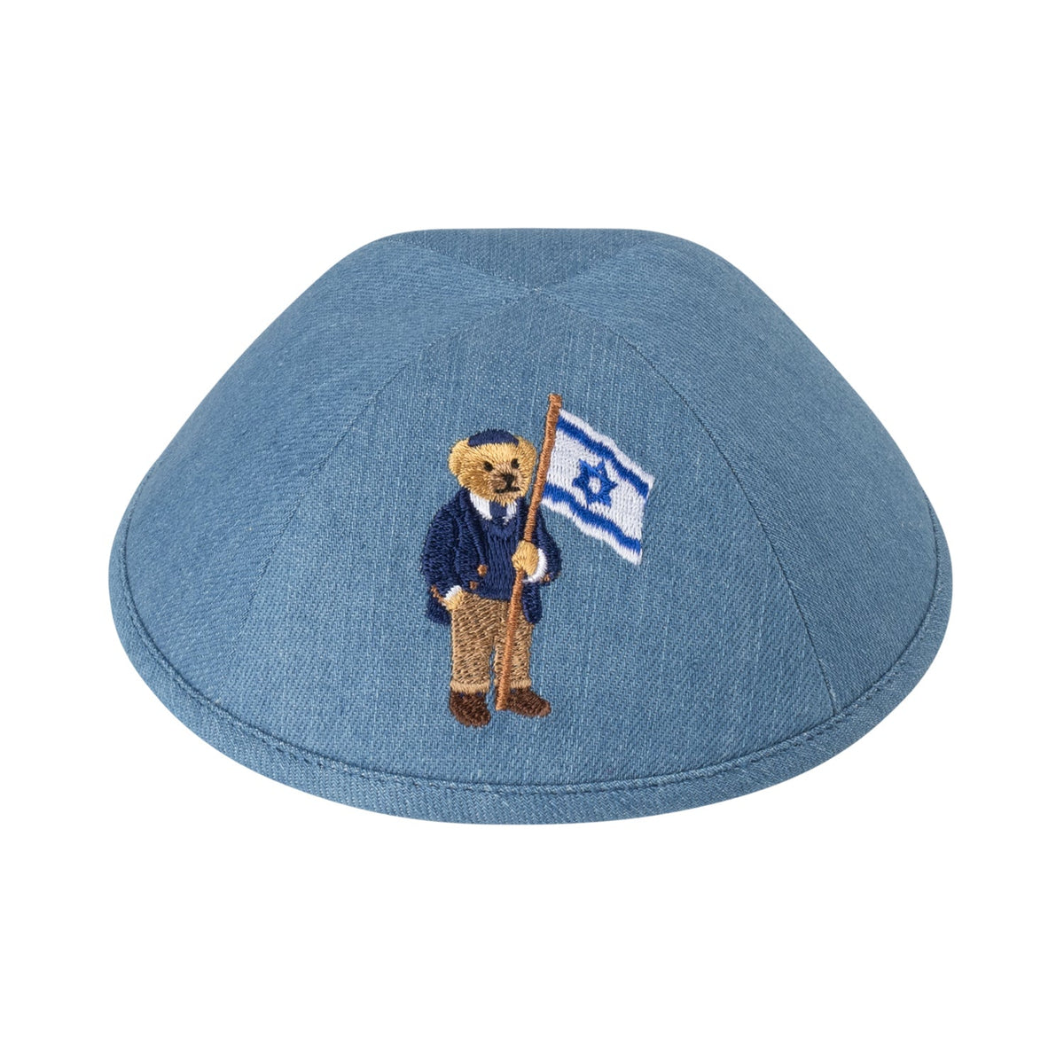 iKippah Bear Israel Flag- Denim