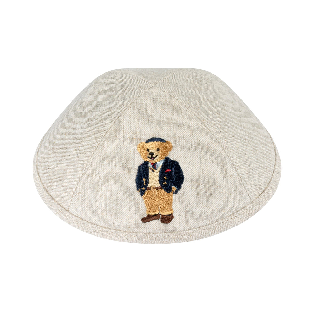 iKippah Dapper Dov Bear - Tan Linen