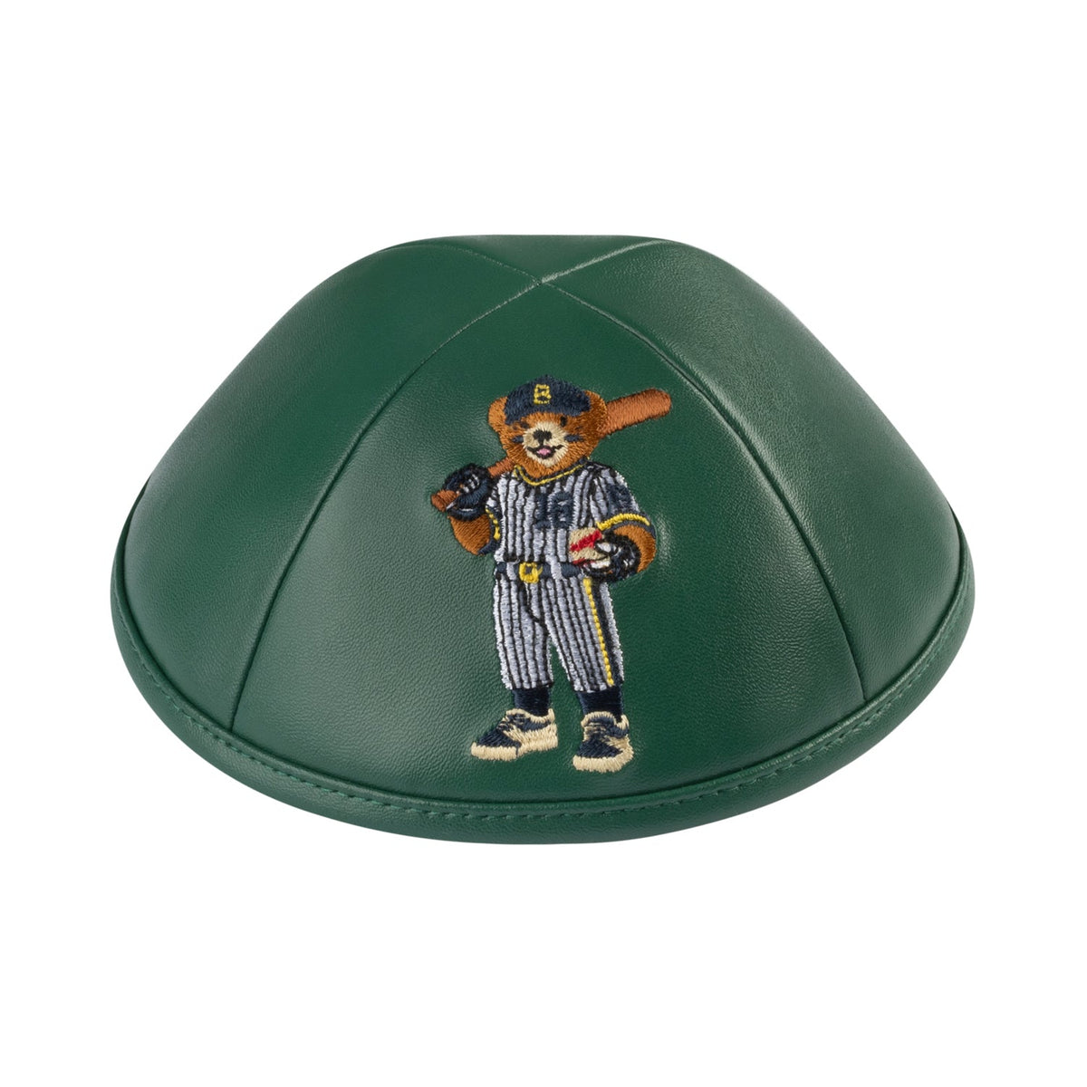 iKippah Dov Bear Baseball - Green Leather