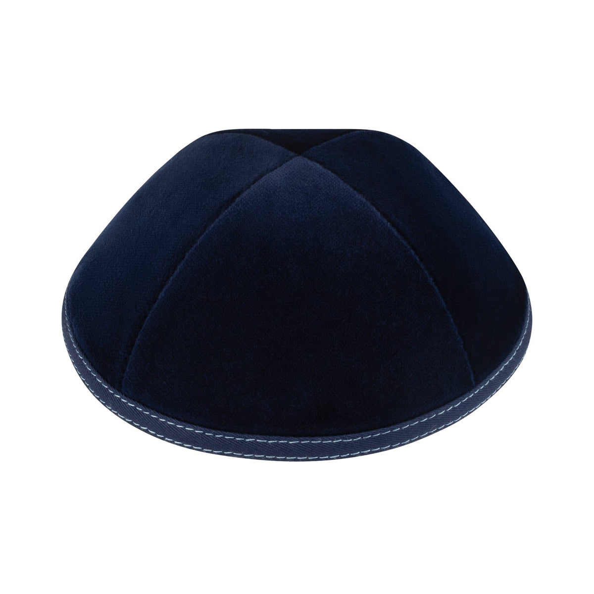 iKippah Navy Velvet W/ Light Blue Stitching