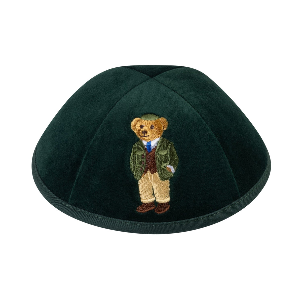 iKippah Dov Bear - Green Velvet