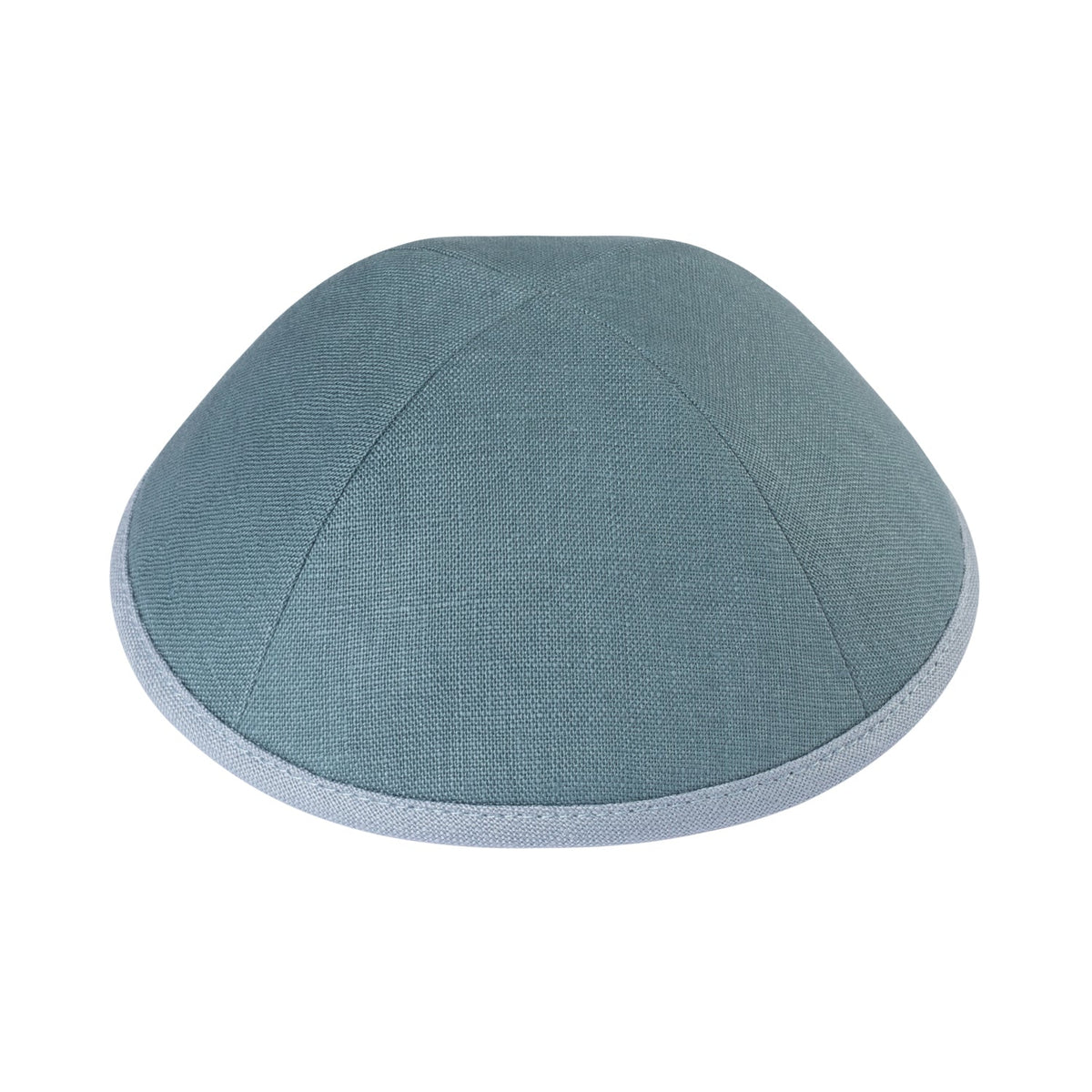 iKippah Blue Gray Linen W/ Powder Blue Rim