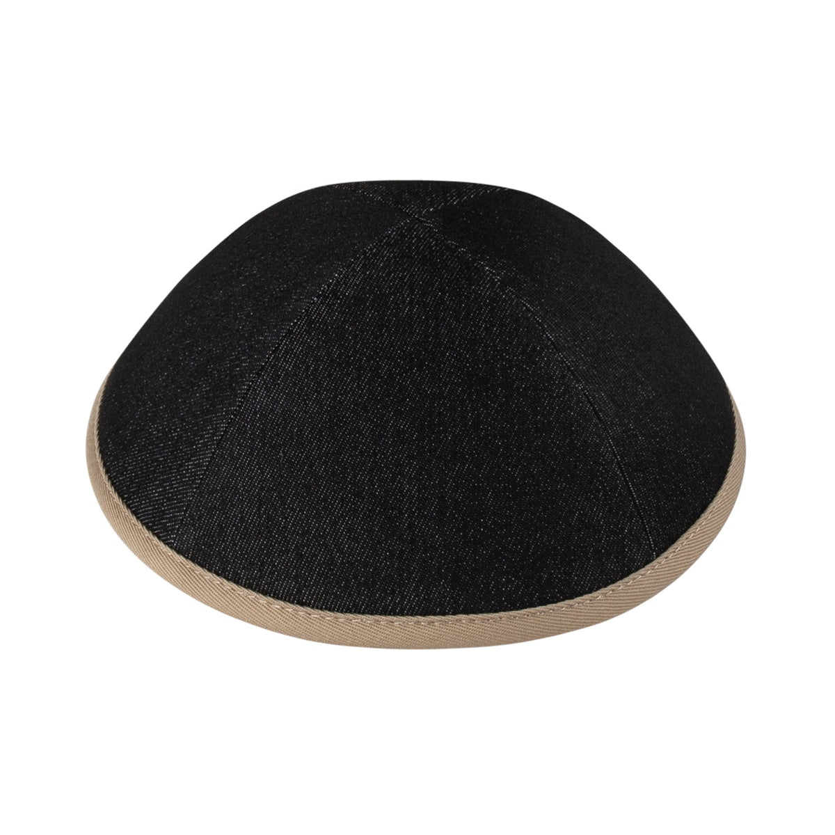 iKippah Black Denim W/ Dark Tan Rim