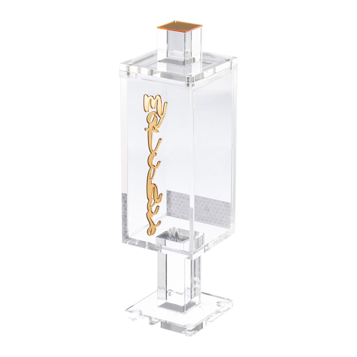 Lucite Match Holder Magnetic Cover - Gold