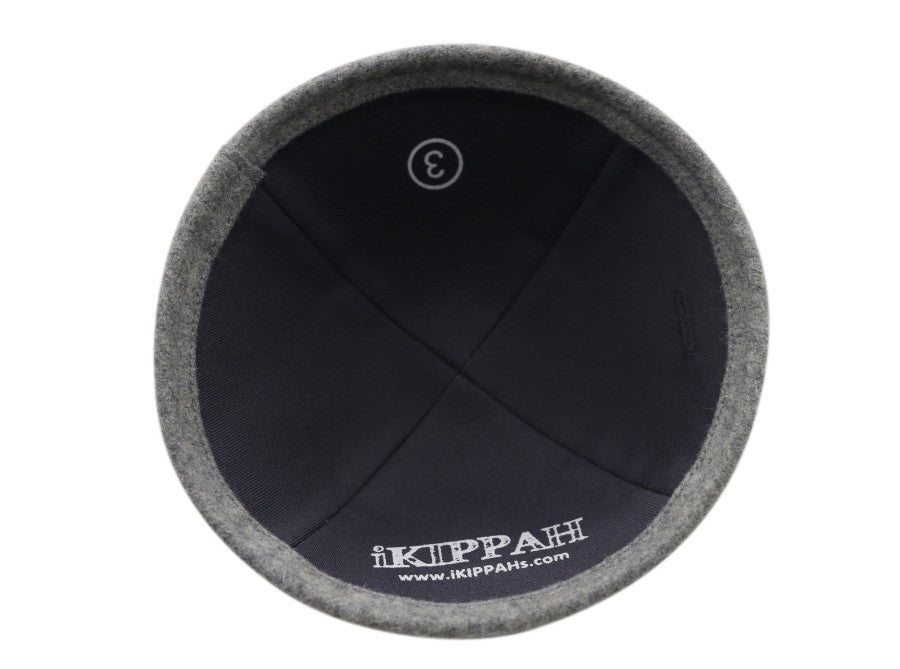 iKippah Light Gray Wool