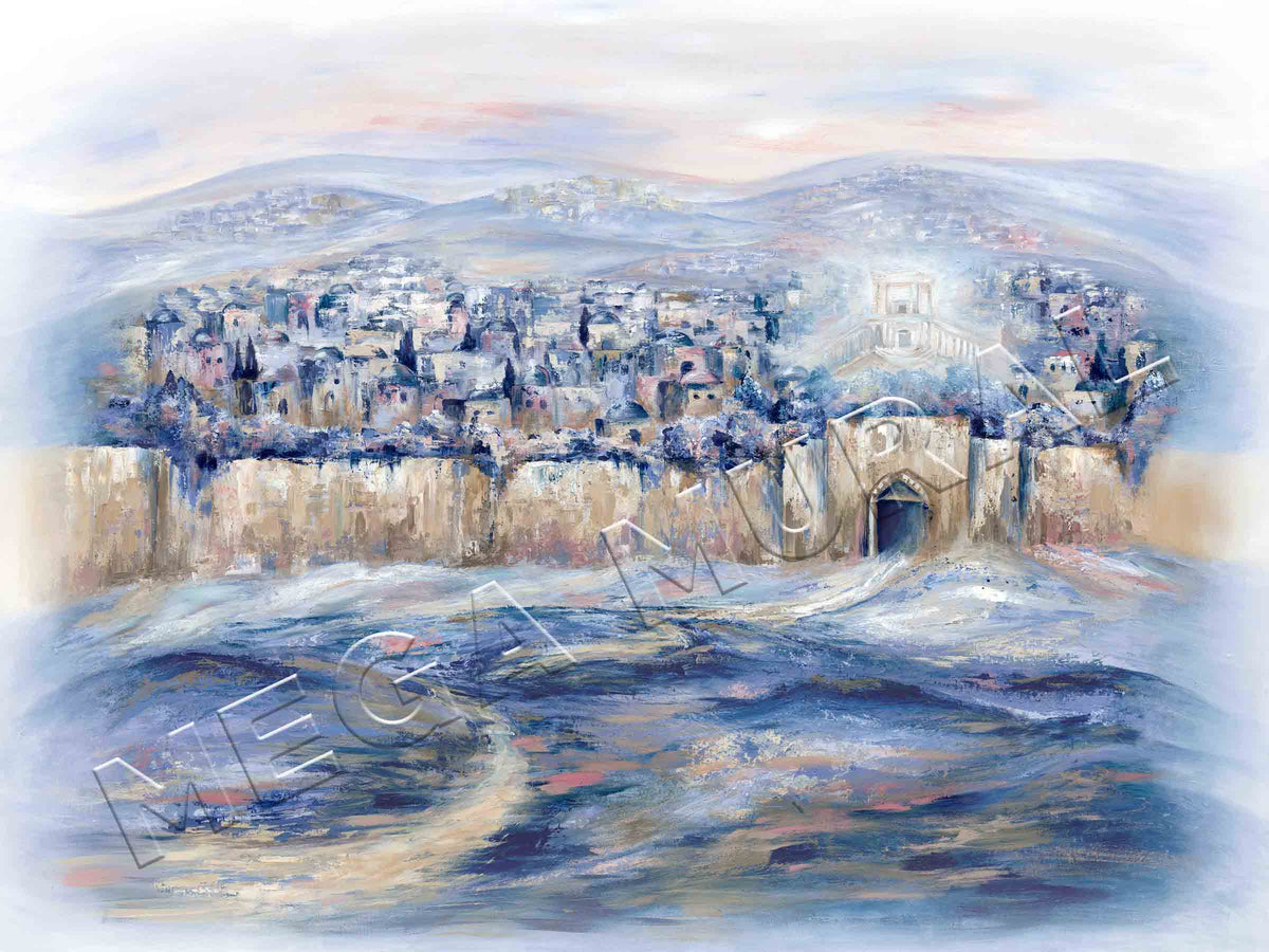 Yerushalayim Painting Full Wall Mural 10x7.5 Ft