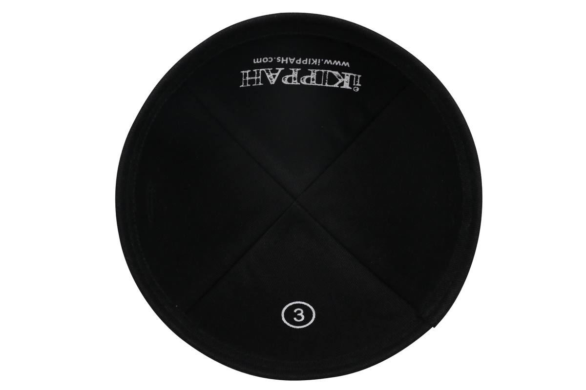 iKippah Gray Linen W/ Black Rim