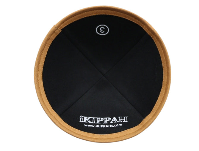 iKippah Black Denim W/ Camel Rim