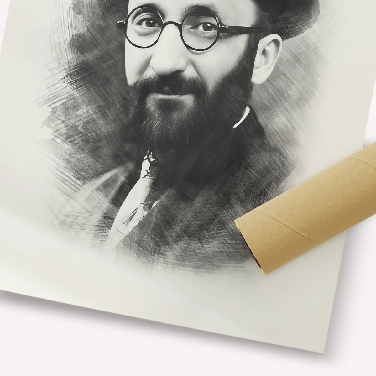 Rabbi Eliyahu Eliezer Dessler – Black & White – Fine Art Print | Jewish Wall Art, Gedolim Pictures