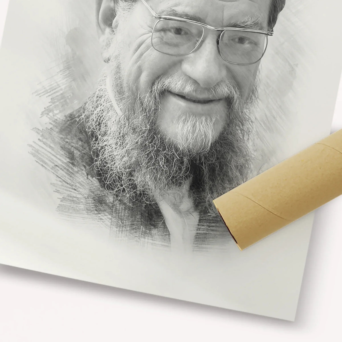 Rabbi Mordechai Gifter – Black & White – Fine Art Print | Jewish Wall Art, Gedolim Pictures