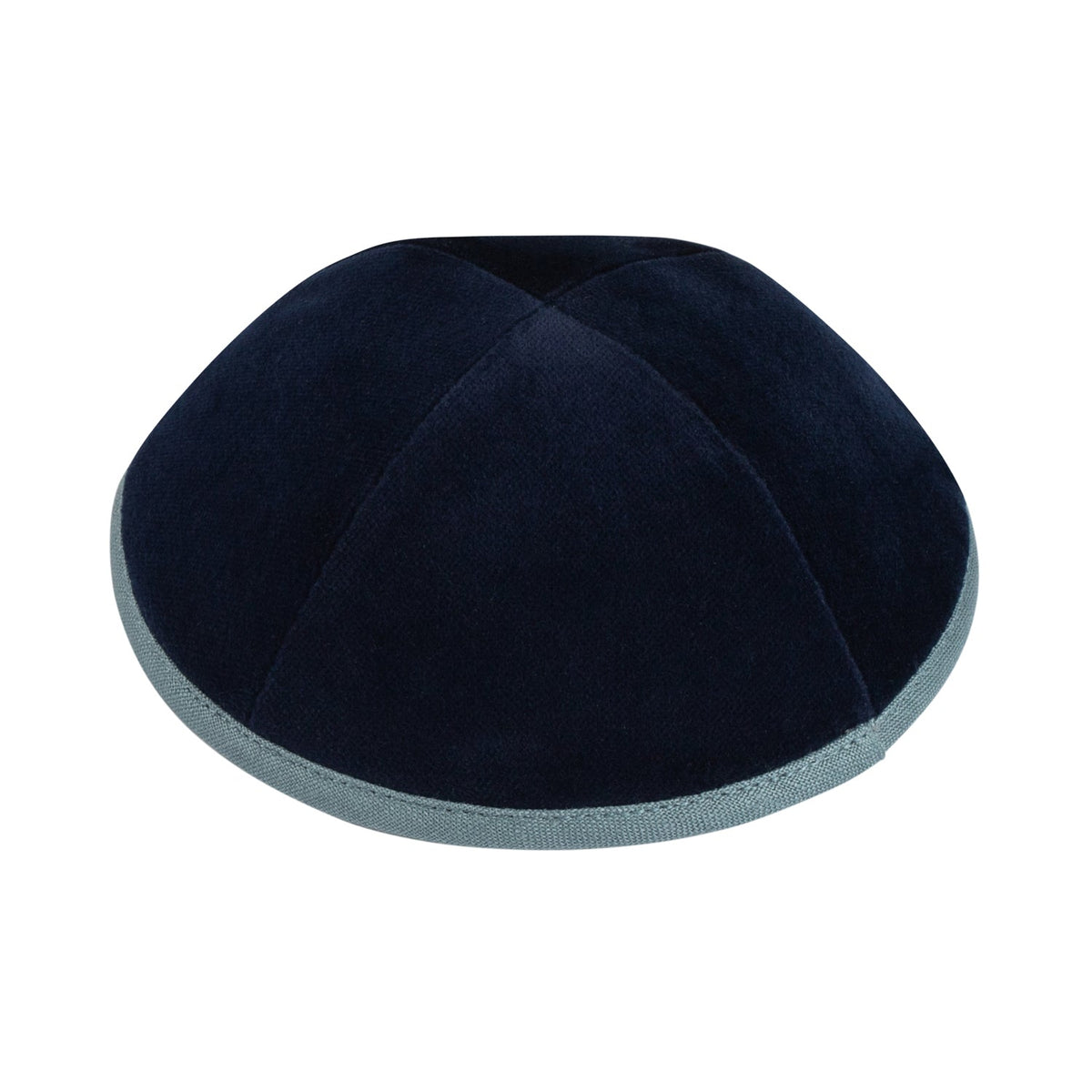 iKippah Navy Velvet W/ Blue Gray Rim