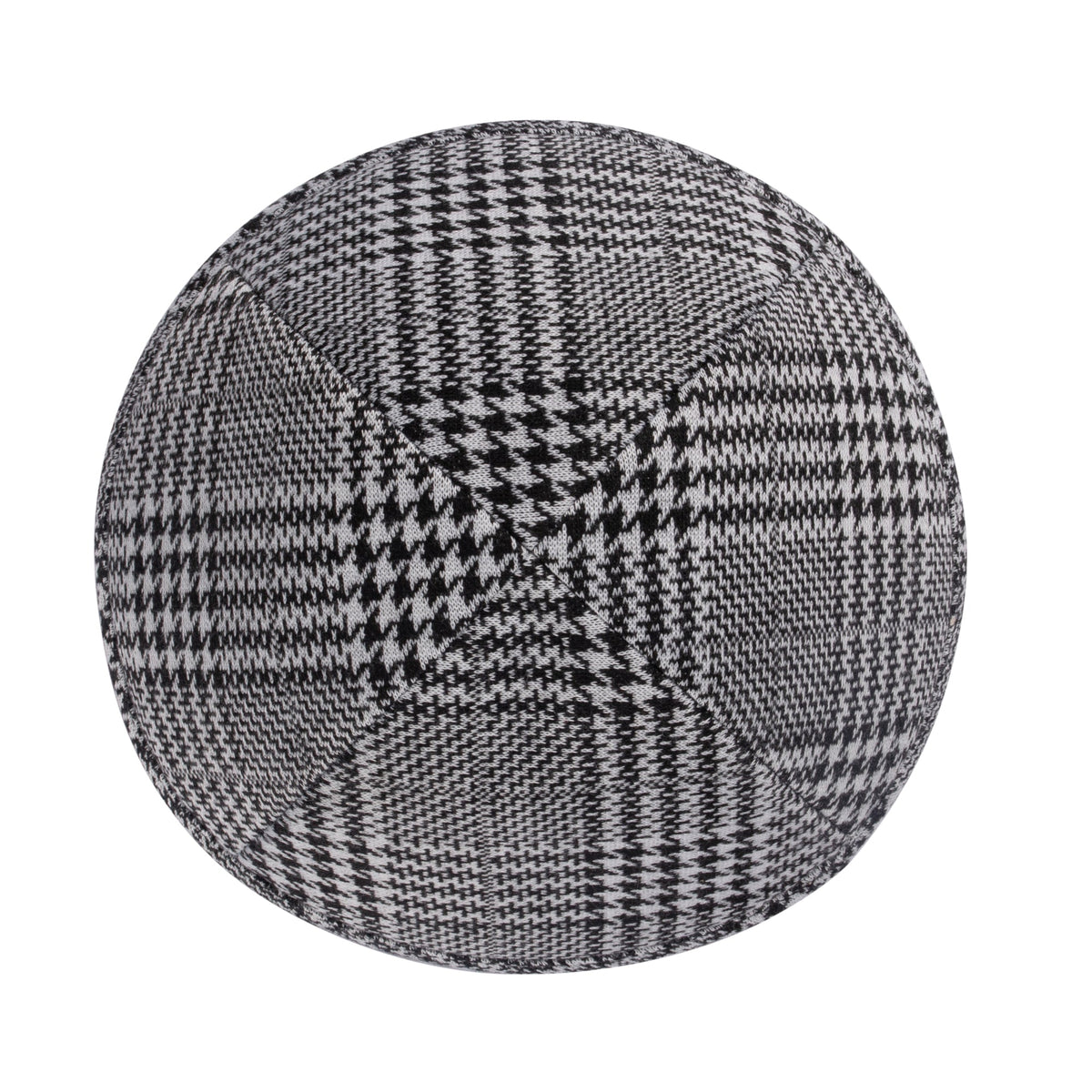 iKippah Black & White Houndstooth Plaid