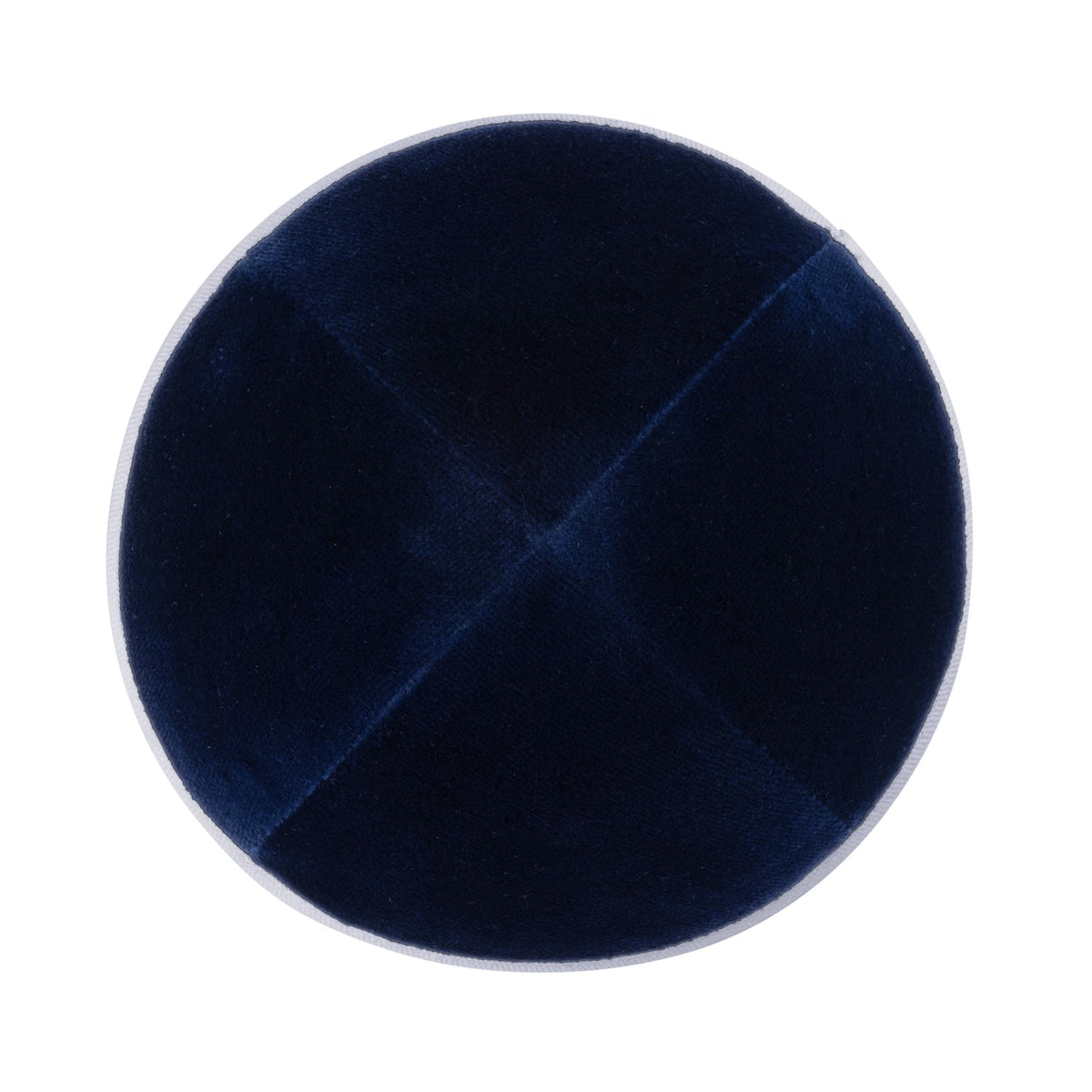 iKippah Navy Velvet W/ White Rim