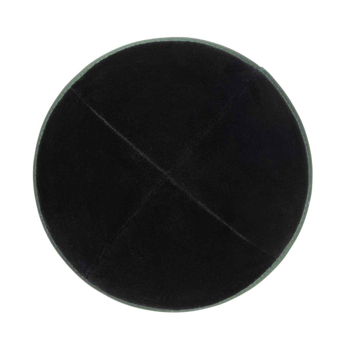 iKippah Black Velvet W/ Hunter Green Rim