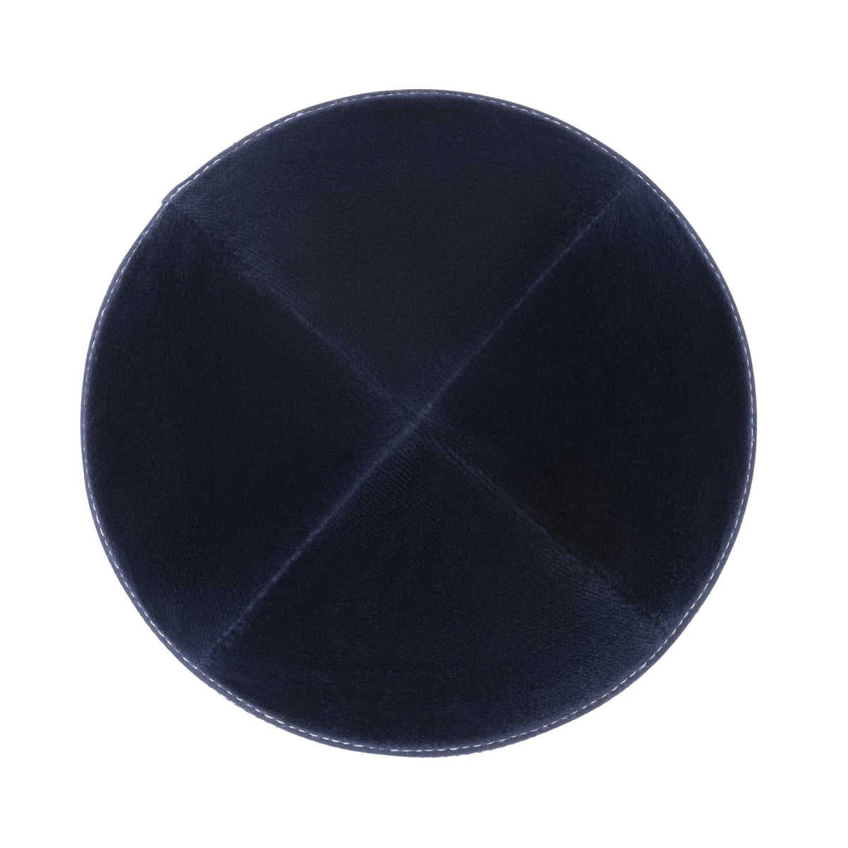iKippah Navy Velvet W/ White Stitching