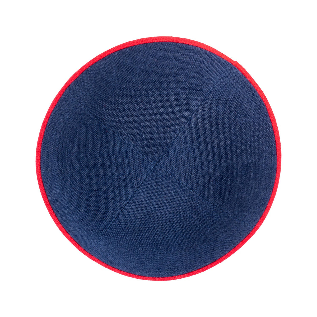 iKippah Navy Linen W/ Red Rim