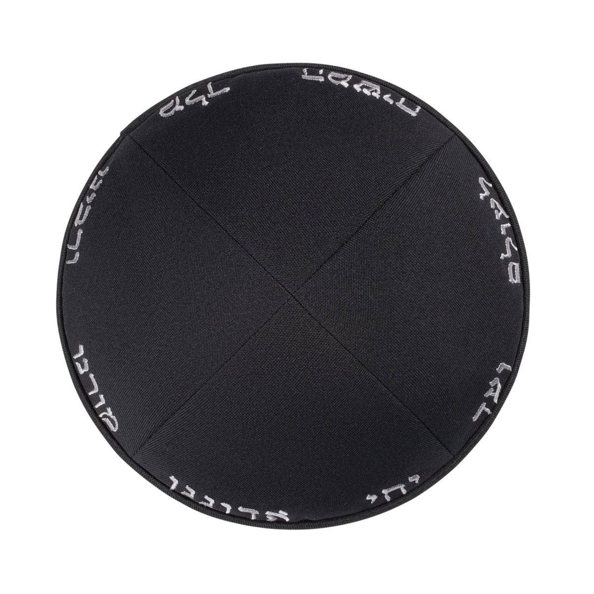 iKippah Yechi 4 Panel Black Terylene