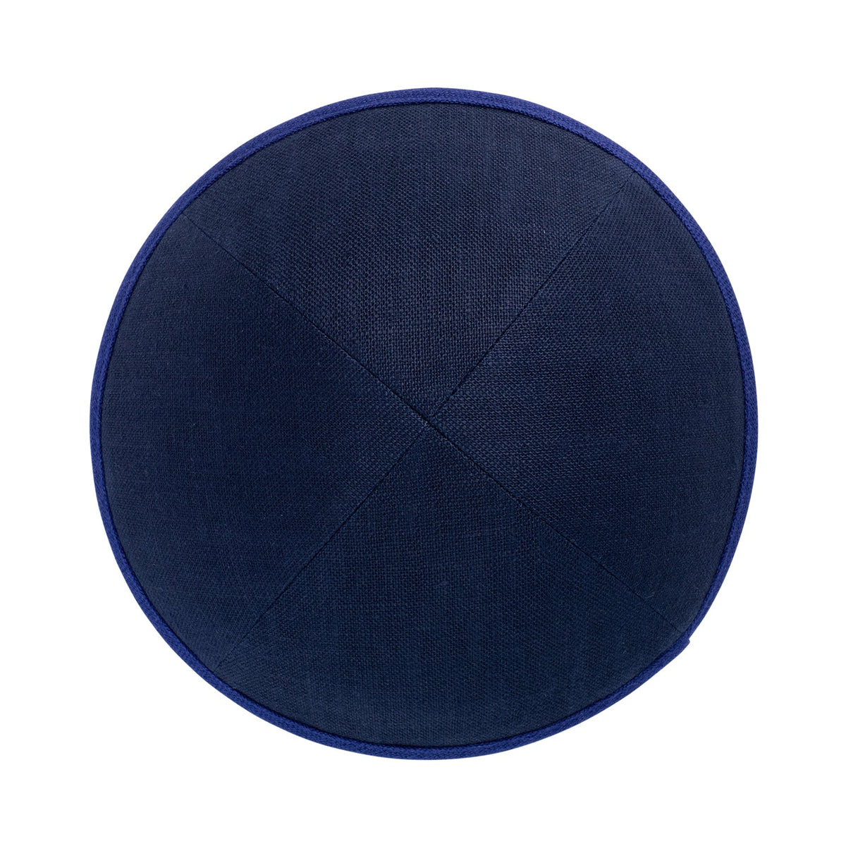 iKippah Navy Linen W/ Royal Blue Rim