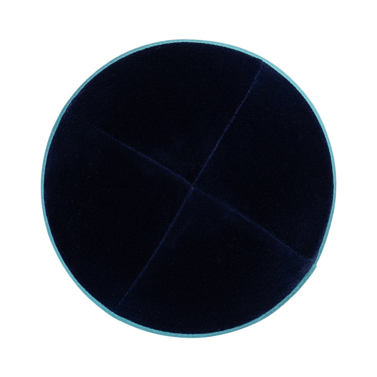 iKippah Navy Velvet W/ Persian Green Rim