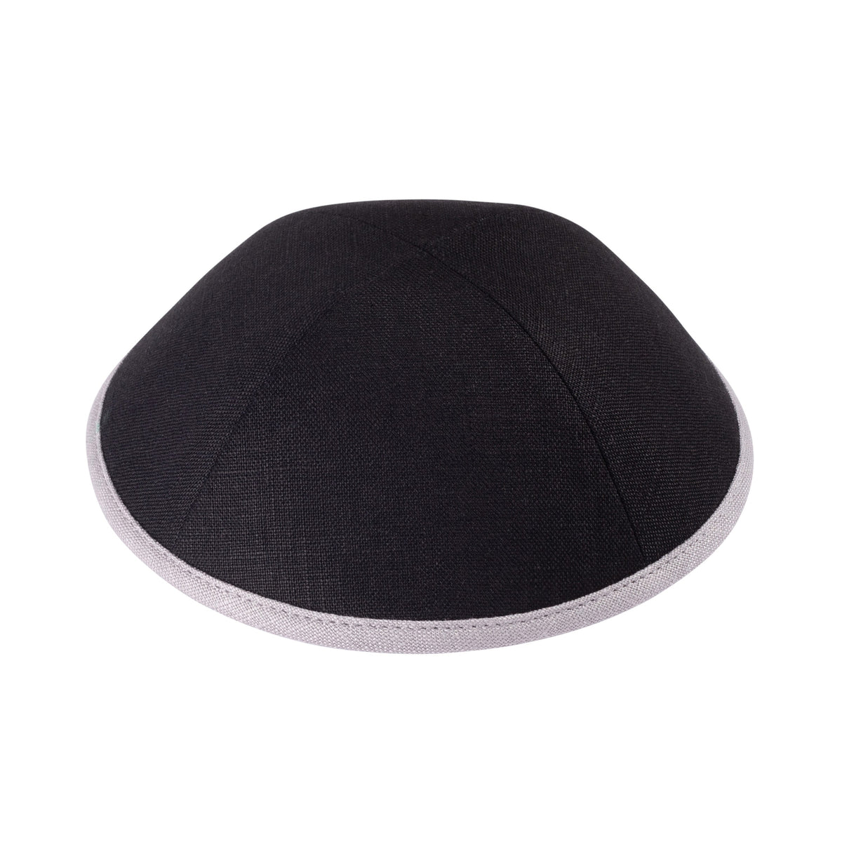 iKippah Black Linen W/ Colored Rims