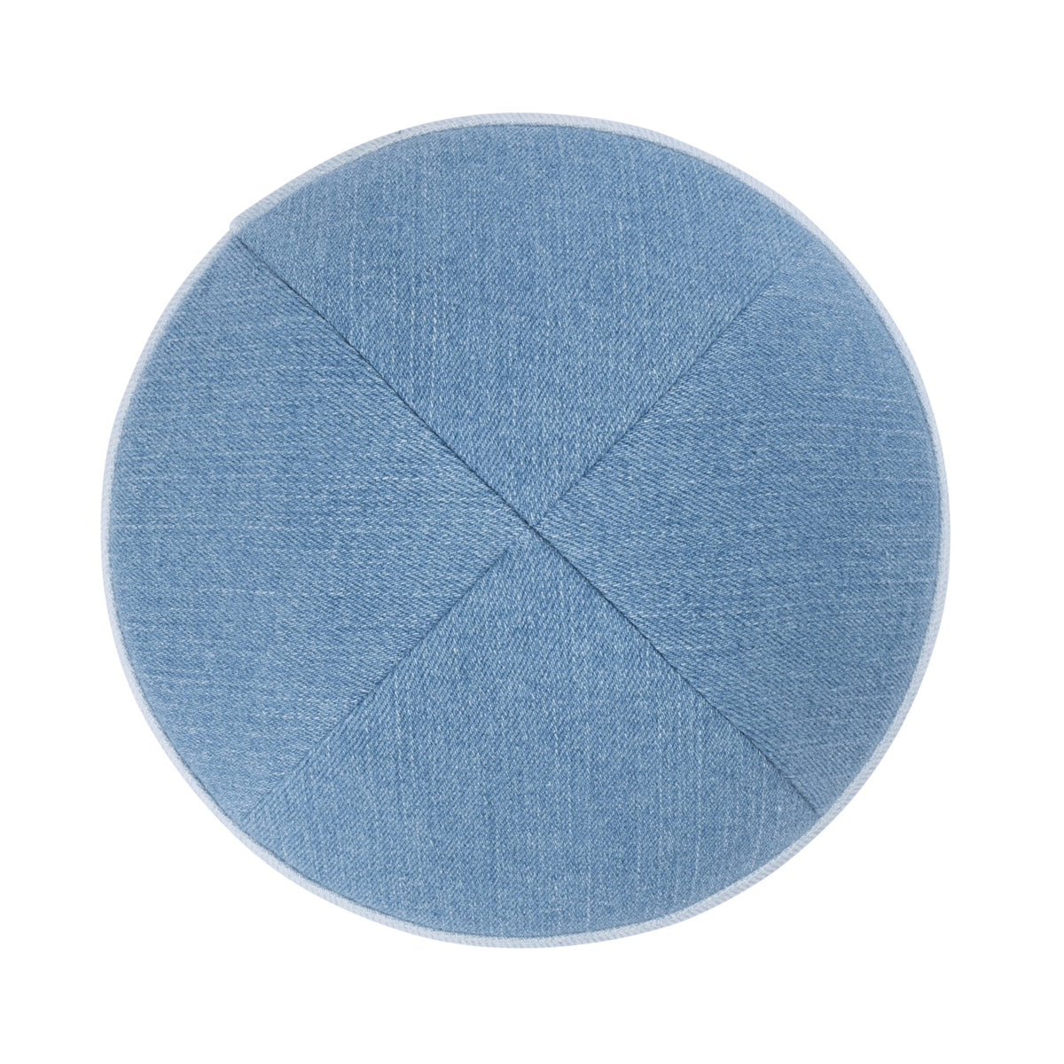 iKippah Light Blue Denim W/ Colorful Rim
