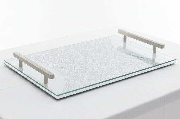 Challah Board Silver Glitter With Handel