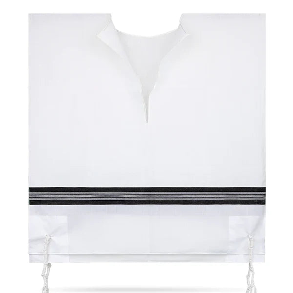 Tzitzis โ Handmade Wool Adult | 2 Hole V-Neck