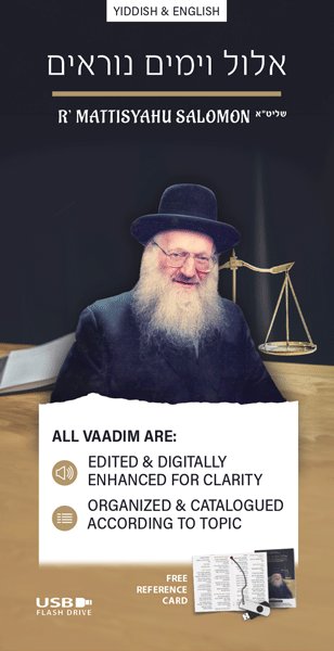 Rav Mattisyahu Salomon Vaadim - Elul and Yamim Nor