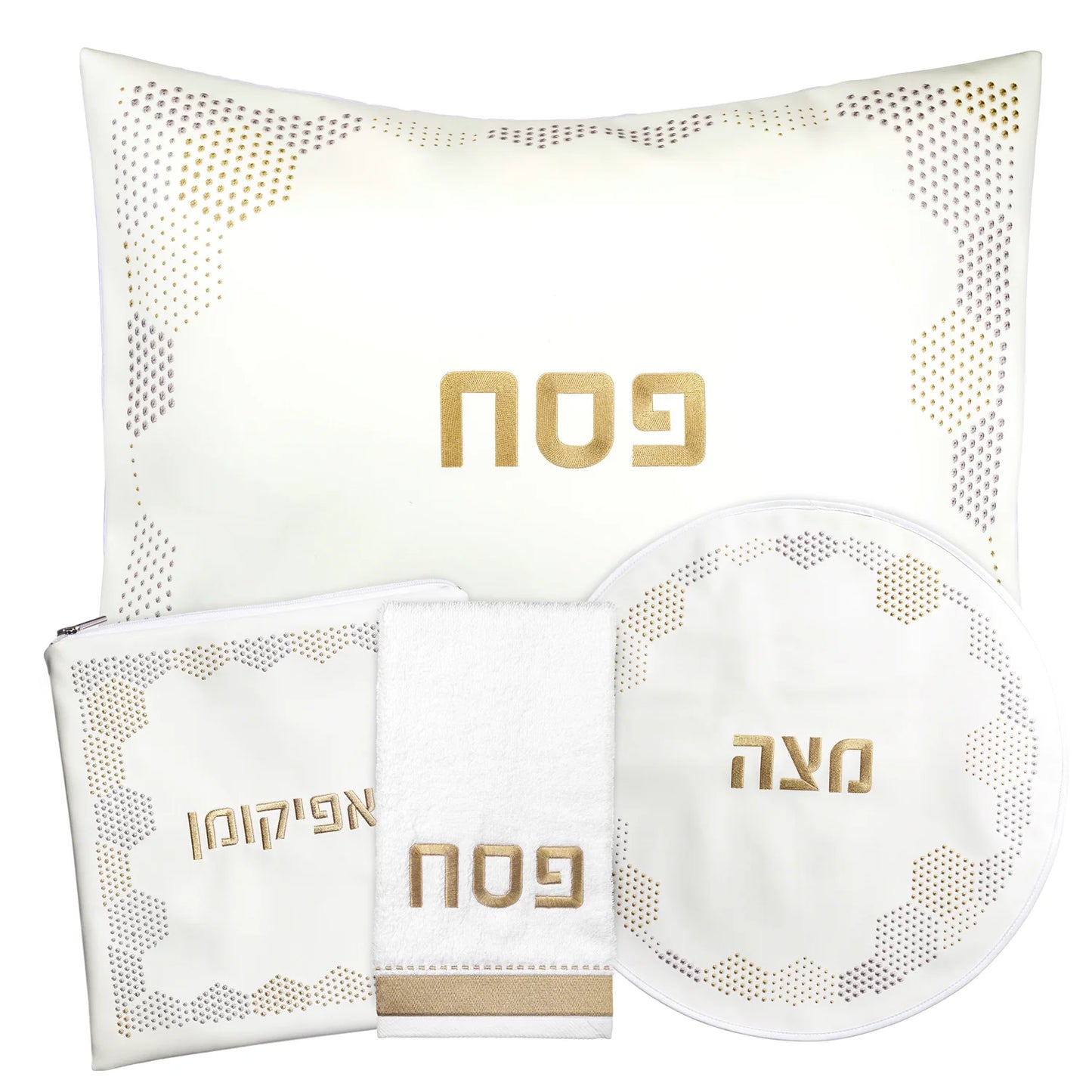 Hexagon Dot Border Pesach Set