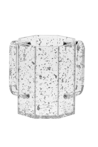 Lucite Wash Cup Hexagon - Silver #173 [LGY]