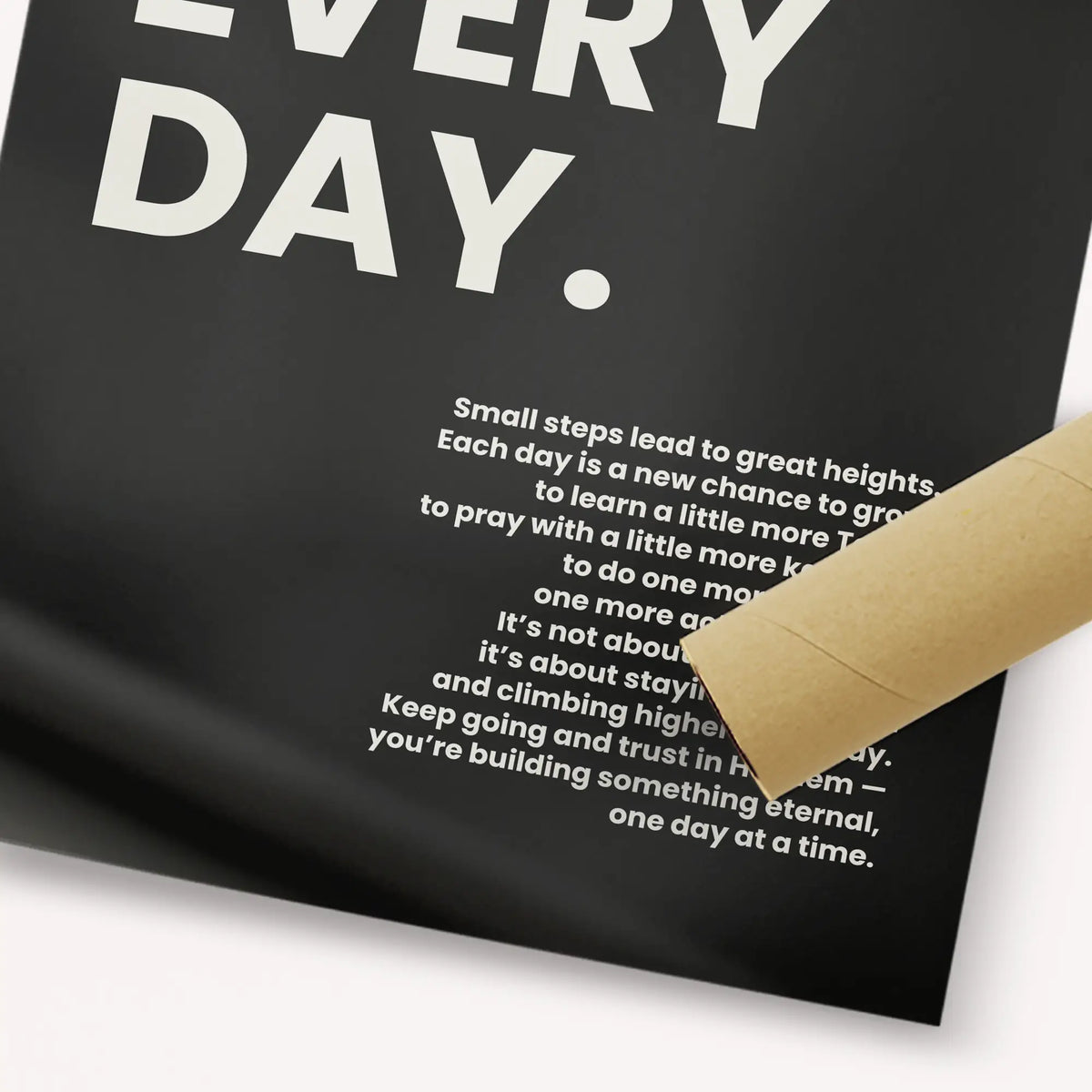 1% Better Every Day unframed fine art print, motivational Jewish wall art poster