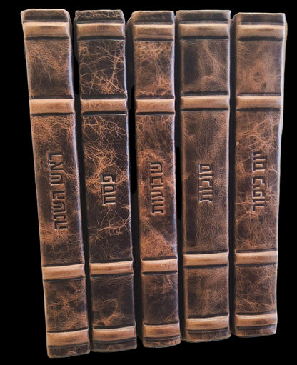 סט מחזורים תפלה בכוונה Antique Square - Tan Brown