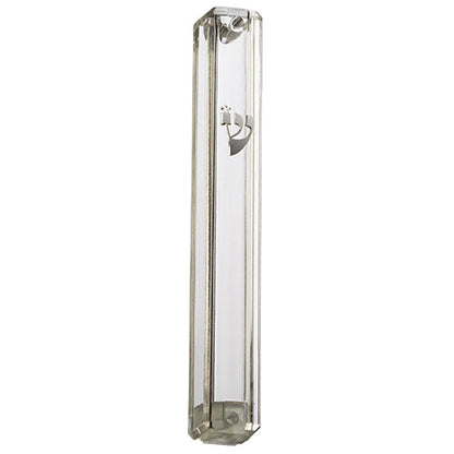 Water Proof Mezuzah Holder - Clear [Silver ש]