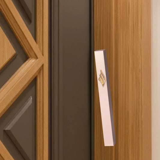 Aluminum Mezuzah Holder 15cm - Gold