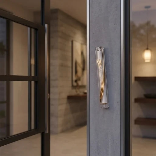 Water Proof Plastic Mezuzah Holder 15cm - Clear