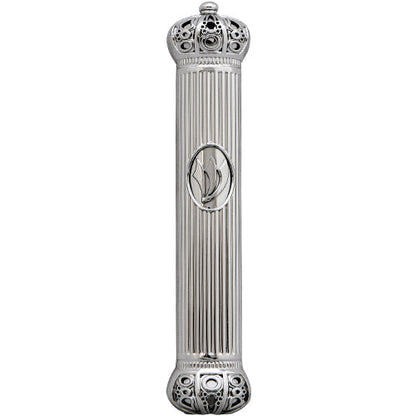Water Proof Mezuzah Holder - Silver [Crown]