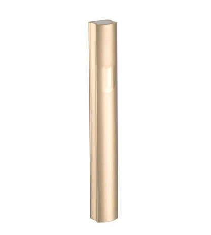 Aluminum Mezuzah Holder - Dotted L/Gold