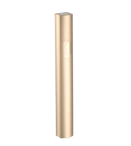 Aluminum Mezuzah Holder - Dotted L/Gold