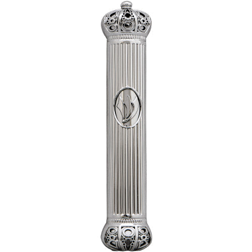 Water Proof Mezuzah Holder - Silver [Crown]