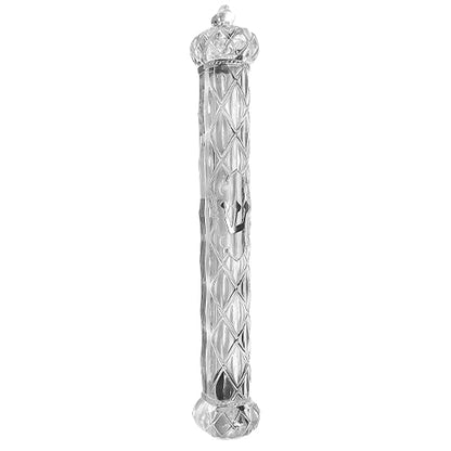 Water Proof Mezuzah Holder 12cm - Clear [Rhombus]