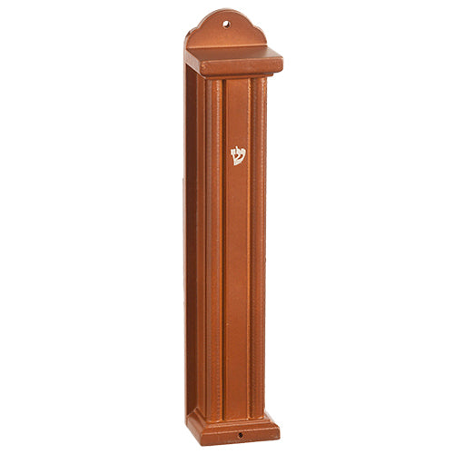 Brown Wood Mezuzah Holder 15cm