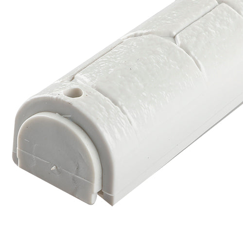 Water Proof Mezuzah Holder 12cm - White [Quilted Look]