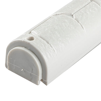Water Proof Mezuzah Holder 12cm - White [Quilted Look]