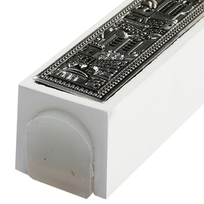Wood Mezuzah Holder W/Plaque 15cm [Venga]