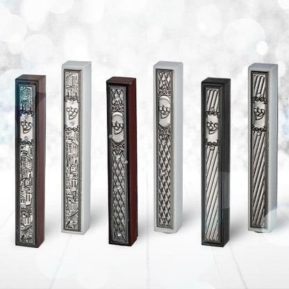 Wood Mezuzah Holder W/Plaque 15cm [Venga]