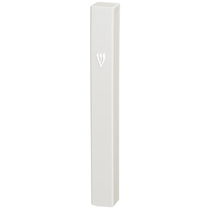 Water Proof Mezuzah Holder 12cm - White [Square]