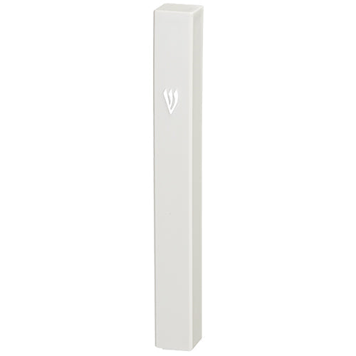 Water Proof Mezuzah Holder - White [Square]